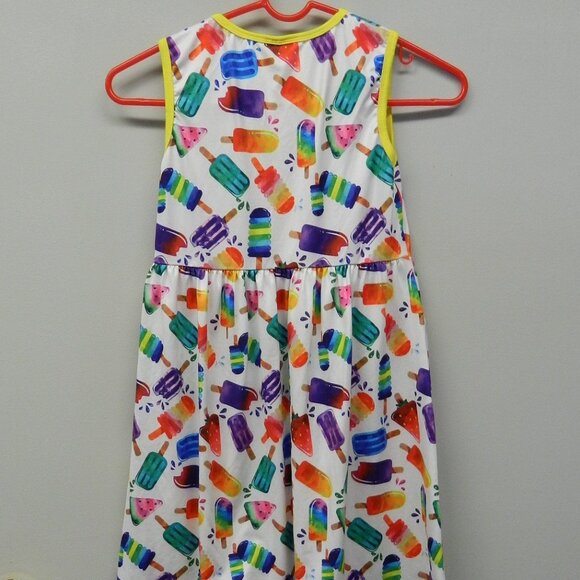 Girls size 7/8 Knit Milk Silk Dress Popsicle Theme - Picture 4 of 5